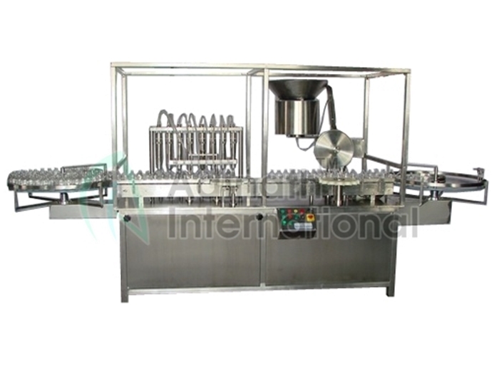 Vial Filling Stoppering and Sealing Machine