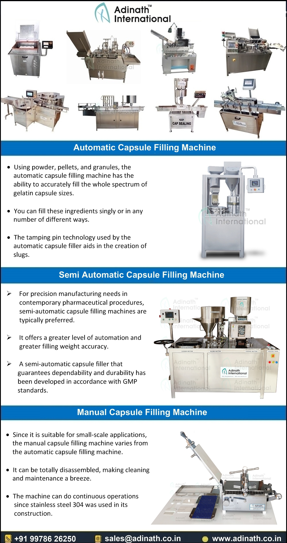 6 Information of Manual Semi Automatic and Automatic Capsule Filling Machine