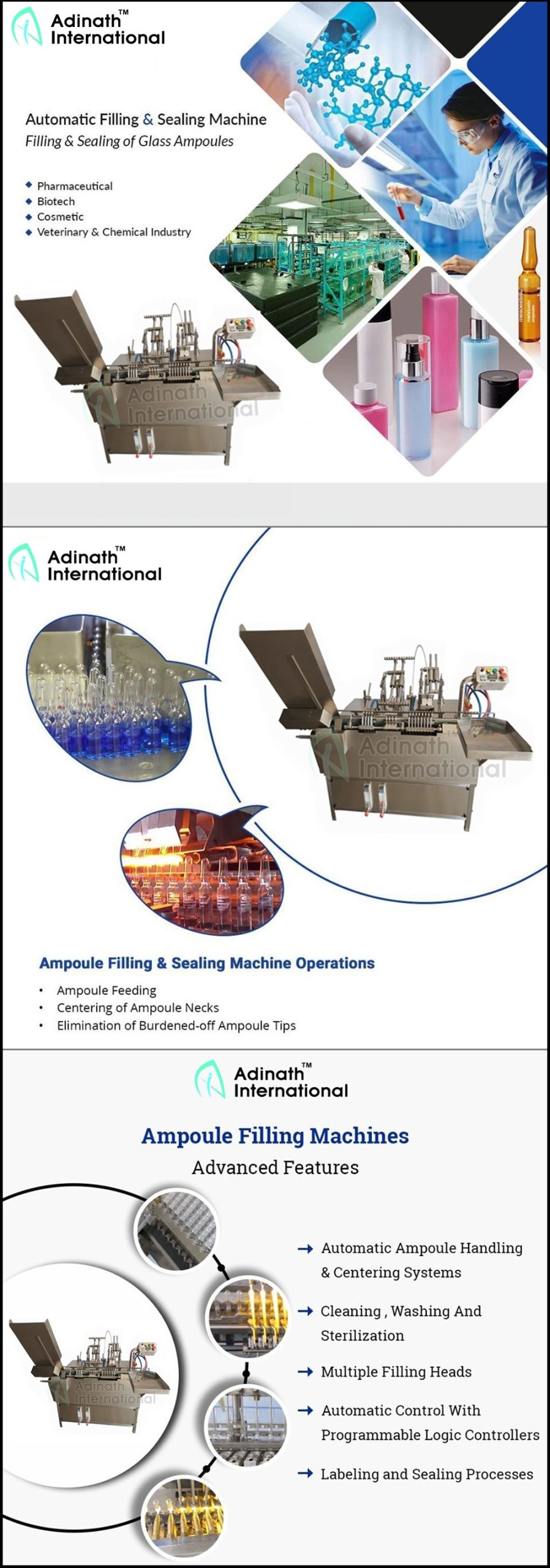 Ampoule Filling Machine Design Operation Features