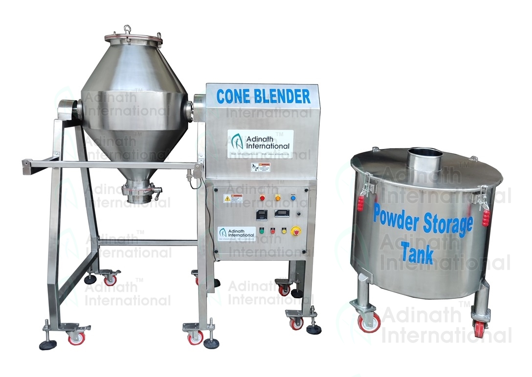 Double Cone Blender 200 Liters with Storage Tank Double Cone Blender 200 Liters with Storage Tank